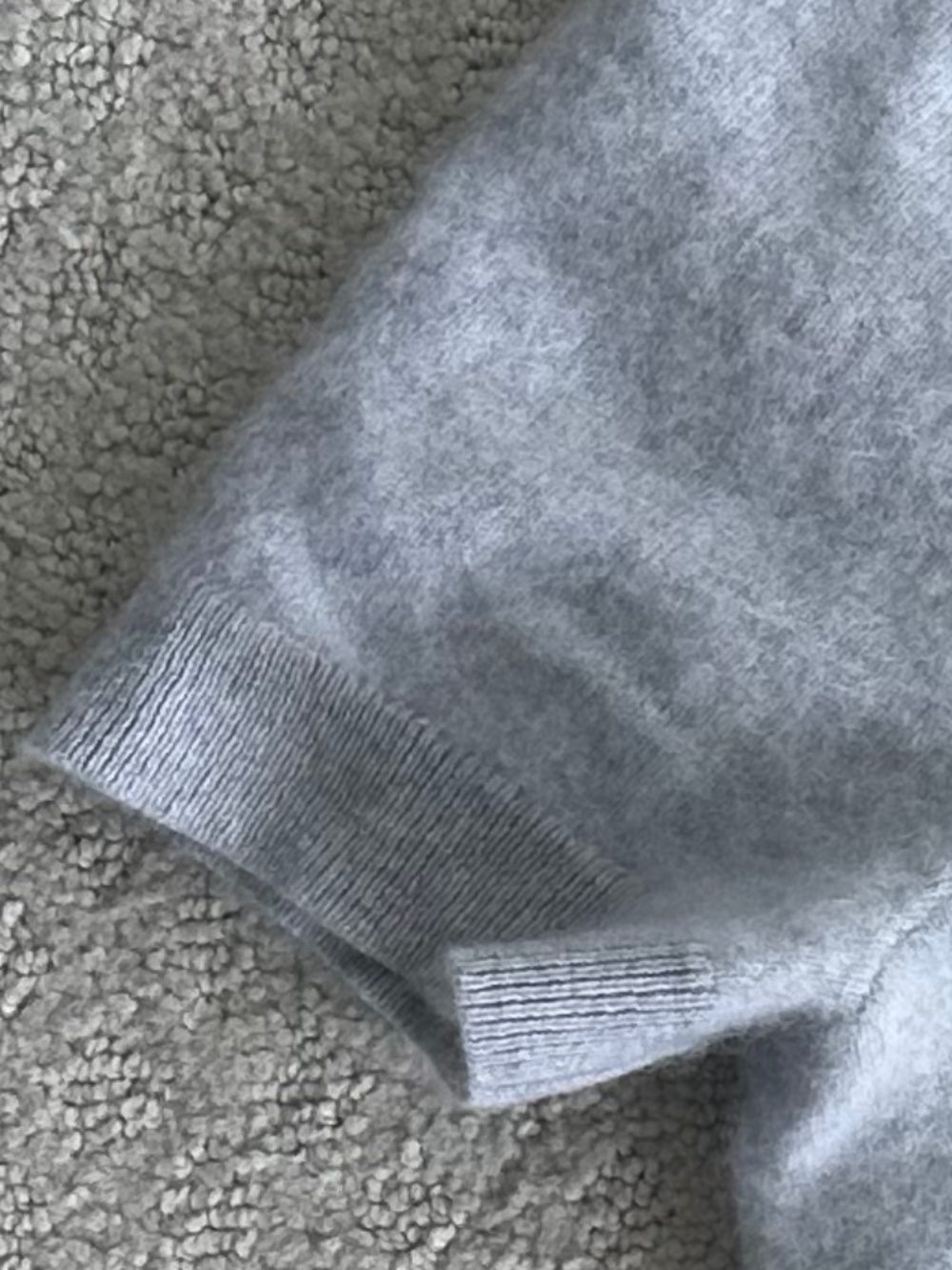 J. Crew Cashmere Shrunken Sweater Tee Heather Gray Med Neutral Minimalist Soft - Picture 5 of 11